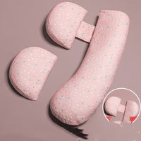 HKM-917587 Pregnancy Comfort Waist Pillow with Leaf Pattern - 120 cm, 10.1-15 cm Height