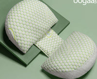 HKM-917587 Pregnancy Comfort Waist Pillow with Leaf Pattern - 120 cm, 10.1-15 cm Height