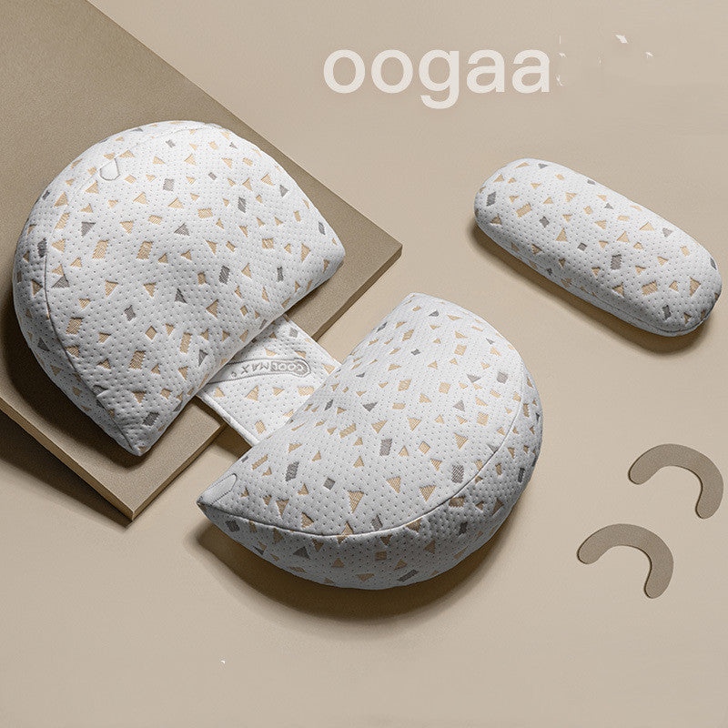 HKM-917587 Pregnancy Comfort Waist Pillow with Leaf Pattern - 120 cm, 10.1-15 cm Height