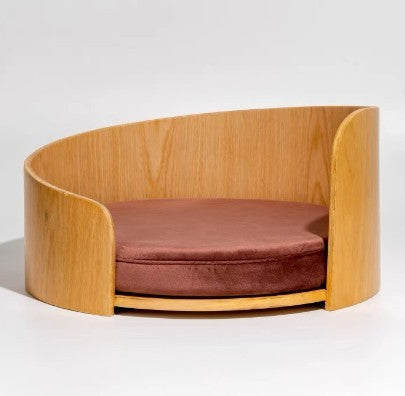 HKM-917587 Removable Solid Wood Cat Bed with Walnut Finish - Sizes 35x24cm & 50x24cm