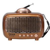 HKM-917651 Retro Portable Bluetooth Speaker with FM Radio, USB, TF Card Support, and Rechargeable Battery
