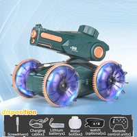 HKM-917715 Amphibious Remote Control Water Jet Car with Dual Control and Water Absorption for Indoor-Outdoor Fun