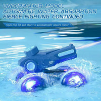 HKM-917715 Amphibious Remote Control Water Jet Car with Dual Control and Water Absorption for Indoor-Outdoor Fun