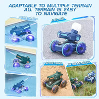 HKM-917715 Amphibious Remote Control Water Jet Car with Dual Control and Water Absorption for Indoor-Outdoor Fun