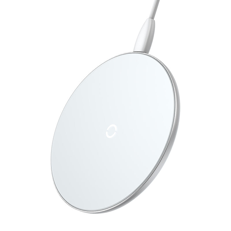 HKM-917715 Ultra-Thin Minimalist Wireless Charger - Portable Transparent Glass Fast Charging Station