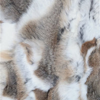 HKM-917779 Rex Rabbit Fur Patchwork Blanket for Mattress, Clothing, and Furniture - Rectangle, 50x100 cm