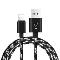 HKM-917843 Nylon Braided Mobile Phone Data Cable - Type-C, USB, iPhone - Available in 0.25M, 1M, 2M Lengths
