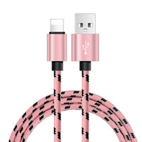 HKM-917843 Nylon Braided Mobile Phone Data Cable - Type-C, USB, iPhone - Available in 0.25M, 1M, 2M Lengths