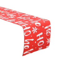HKM-917907 Double-Sided Snowman Christmas Table Flag Mat, 180x33cm Flannel Decor