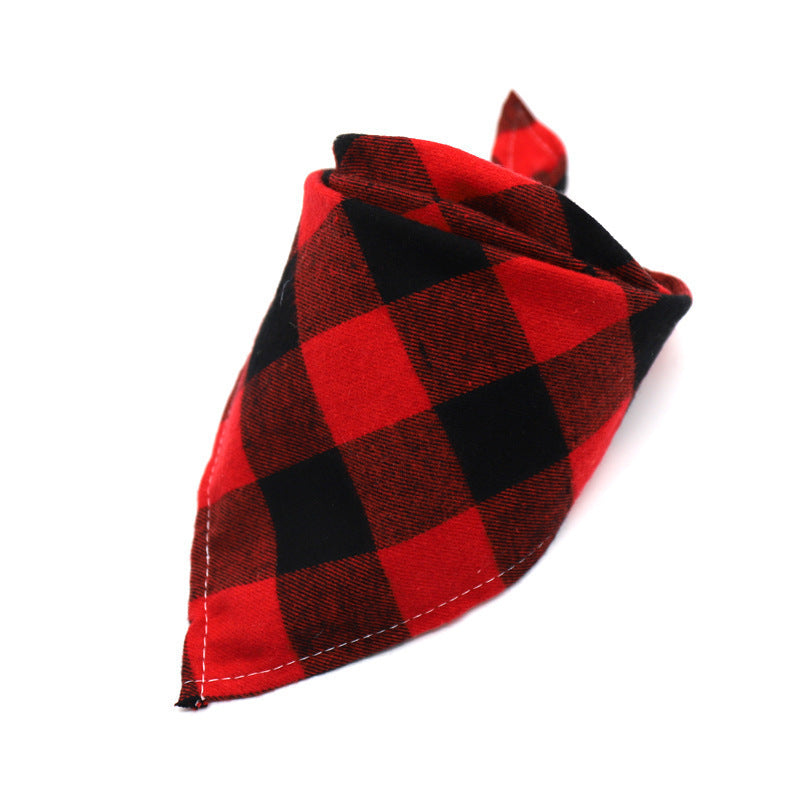 HKM-918163 Scottish Style Cotton Spring Flannel Triangle Scarf for Versatile Wear