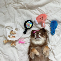 HKM-918227 Three-Piece Plush Dog Toy Set for Grooming Fun