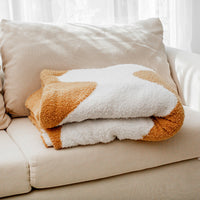 HKM-918291 Geometric Patterned Half Velvet Knitted Sofa Blanket - Modern Acrylic Throw in Three Colors