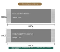 HKM-918291 Geometric Patterned Half Velvet Knitted Sofa Blanket - Modern Acrylic Throw in Three Colors