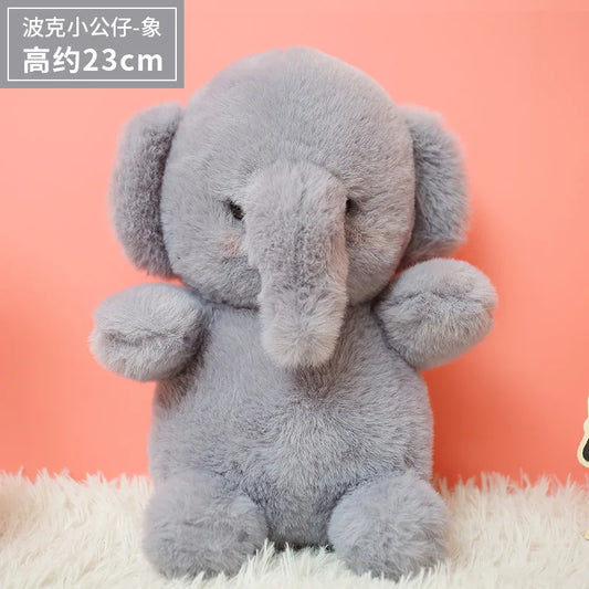 KTX-918291 Soft Stuffed Plush Toys – Cute Animal Designs Including Lion, Elephant, Teddy Bear, and Sheep – Ideal Pillow for All Ages