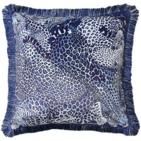 HKM-918355 Nordic Square Plush Cushion Pillowcase with Leopard Tassel Print for Living Room