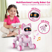 HKM-918419 Interactive Programmable Remote Control Robot Cat for Kids, Ages 2 and Up, Light & Sound Functionality