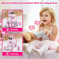 HKM-918419 Interactive Programmable Remote Control Robot Cat for Kids, Ages 2 and Up, Light & Sound Functionality