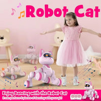 HKM-918419 Interactive Programmable Remote Control Robot Cat for Kids, Ages 2 and Up, Light & Sound Functionality