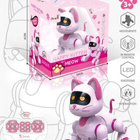 HKM-918419 Interactive Programmable Remote Control Robot Cat for Kids, Ages 2 and Up, Light & Sound Functionality
