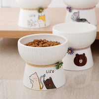HKM-918483 Ceramic Pet Drinking Bowl for Dogs and Cats - Stylish and Cute Design
