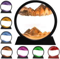 HKM-918547 3D Dynamic Sand Art Picture - Purple Liquid Motion Sandscape for Relaxation and Desk Decor