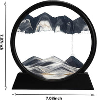 HKM-918547 3D Dynamic Sand Art Picture - Purple Liquid Motion Sandscape for Relaxation and Desk Decor