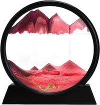 HKM-918547 3D Dynamic Sand Art Picture - Purple Liquid Motion Sandscape for Relaxation and Desk Decor