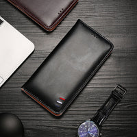 HKM-918547 Magnetic Flip Phone Case for Google - Waterproof PU + TPU Leather, Solid Color Business Style