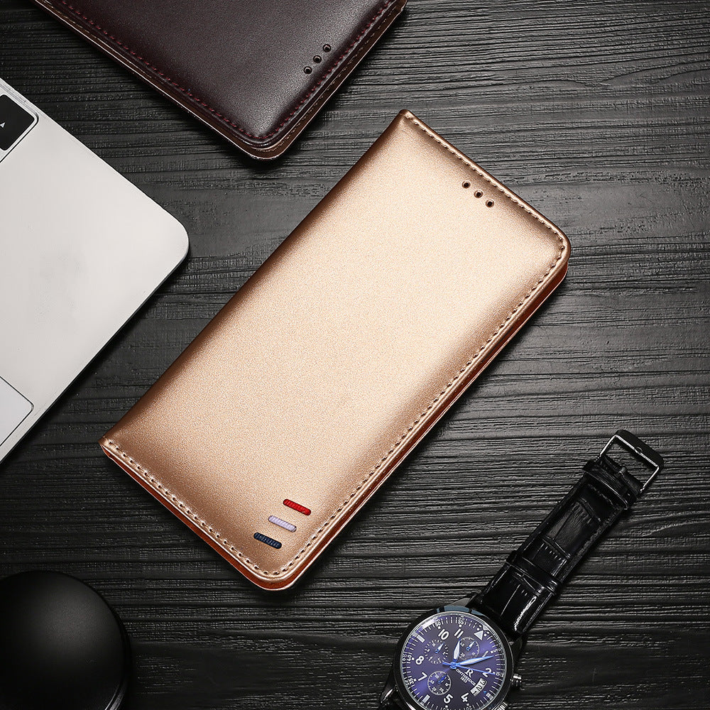 HKM-918547 Magnetic Flip Phone Case for Google - Waterproof PU + TPU Leather, Solid Color Business Style