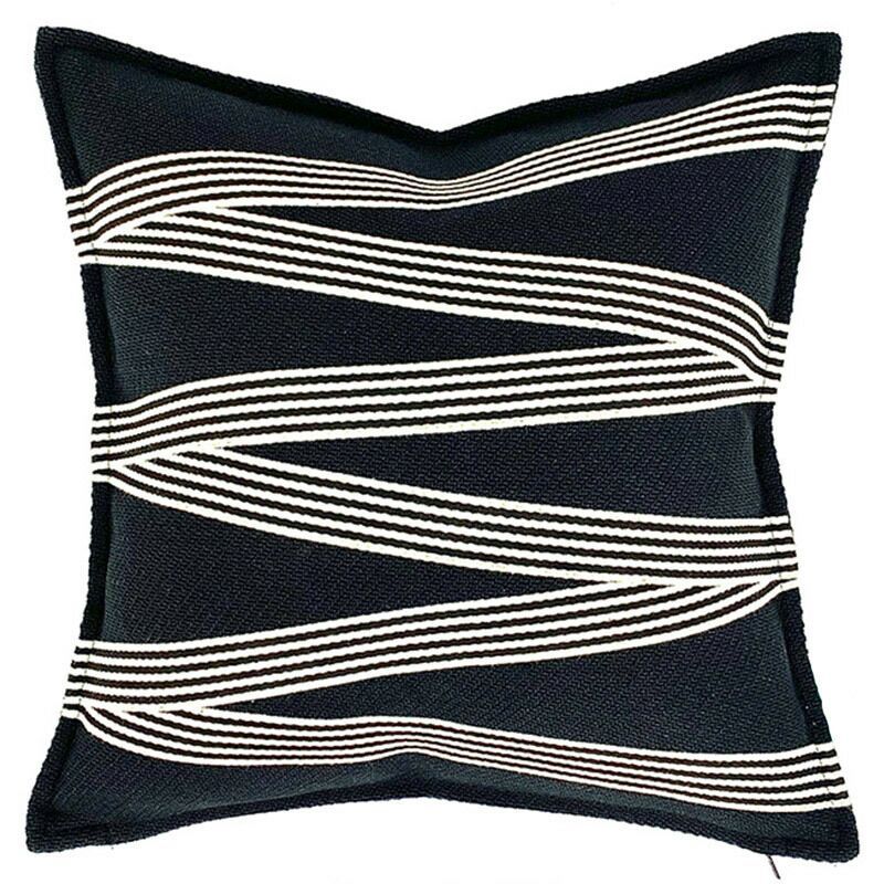 HKM-918675 Geometric Striped Cotton and Linen Pillowcase in Multiple Sizes and Patterns