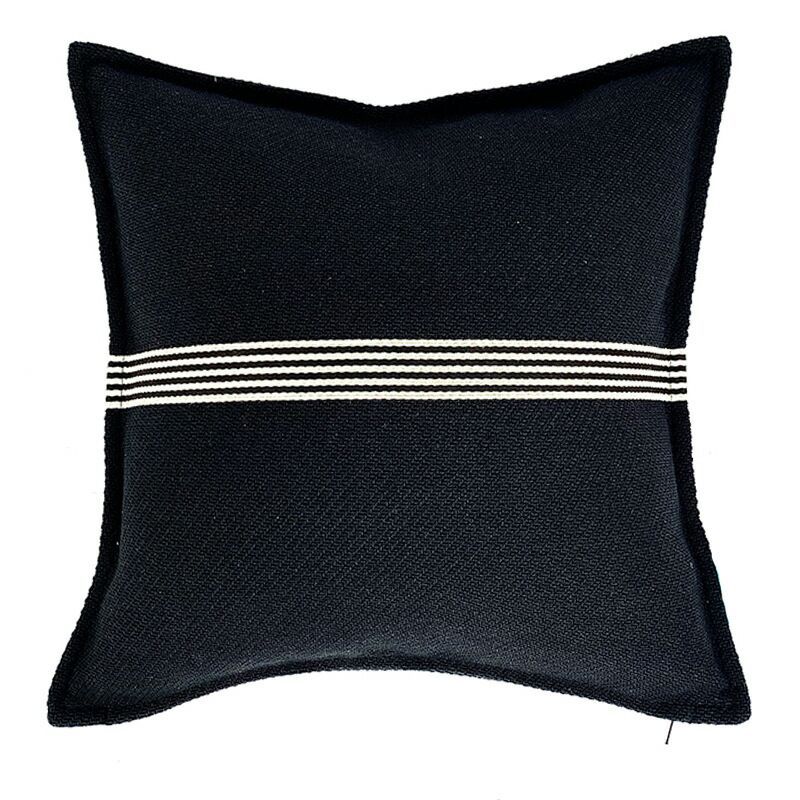 HKM-918675 Geometric Striped Cotton and Linen Pillowcase in Multiple Sizes and Patterns