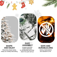 HKM-918739 Flocked PE/PVC Christmas Tree with Lights - 4ft to 9ft Options Available