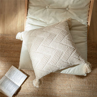 HKM-918739 Solid Color Polyester Pillow Cushion – Modern Design, 45x45cm, Available in Green, Beige, Grey, Navy, Apricot