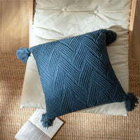 HKM-918739 Solid Color Polyester Pillow Cushion – Modern Design, 45x45cm, Available in Green, Beige, Grey, Navy, Apricot