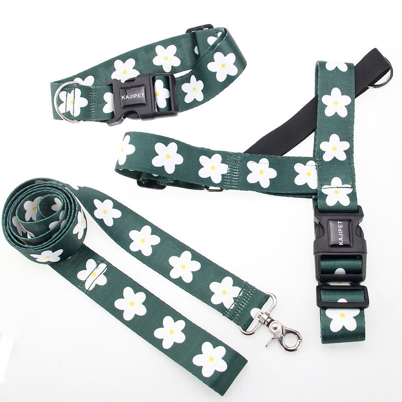 HKM-918803 Nylon Leash with Adjustable Collar and Harness for Golden Retrievers and Labradors