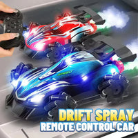 HKM-918867 Remote-Controlled Dual-Spray Drift Car with LED Lights and 360° Rotation for Kids