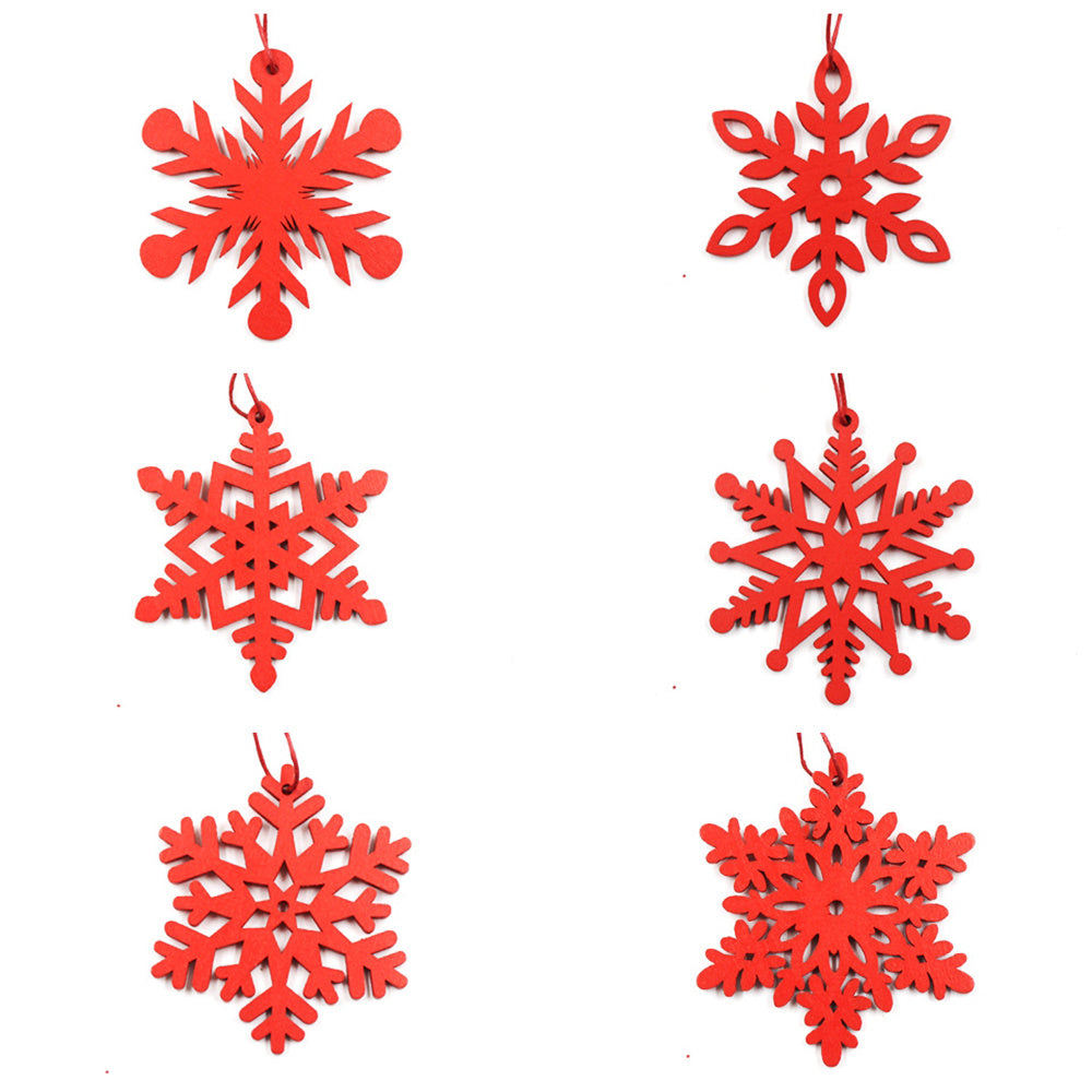HKM-919059 Abstract Christmas Tree Pendant in MDF with Floral Landscape Design