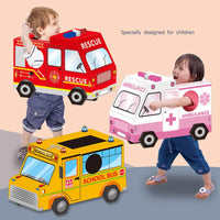 HKM-919187 Wearable 3D Cardboard Vehicle Model for Kids - DIY Handmade Cosplay Toy