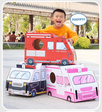 HKM-919187 Wearable 3D Cardboard Vehicle Model for Kids - DIY Handmade Cosplay Toy