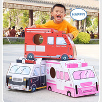 HKM-919187 Wearable 3D Cardboard Vehicle Model for Kids - DIY Handmade Cosplay Toy
