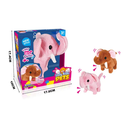 Electric Plush Elephant Toy with Sound for Kids (11-30CM)