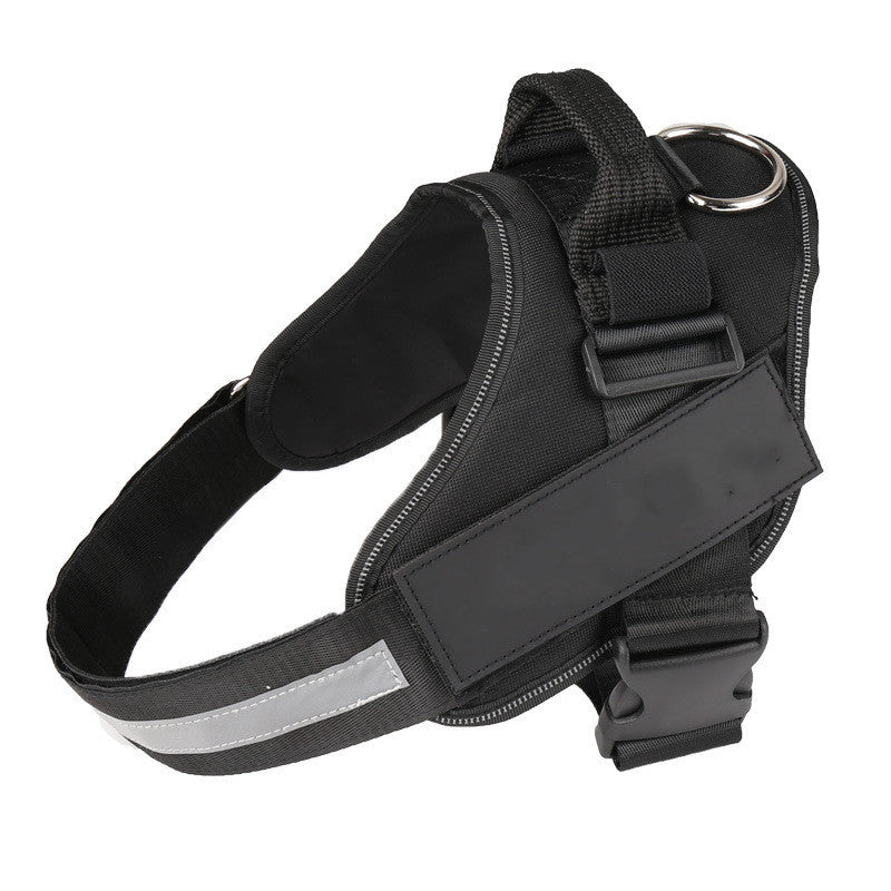 HKM-919443 Adjustable Nylon Pet Chest Harness and Traction Rope for Medium to Large Dogs