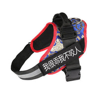 HKM-919443 Adjustable Nylon Pet Chest Harness and Traction Rope for Medium to Large Dogs