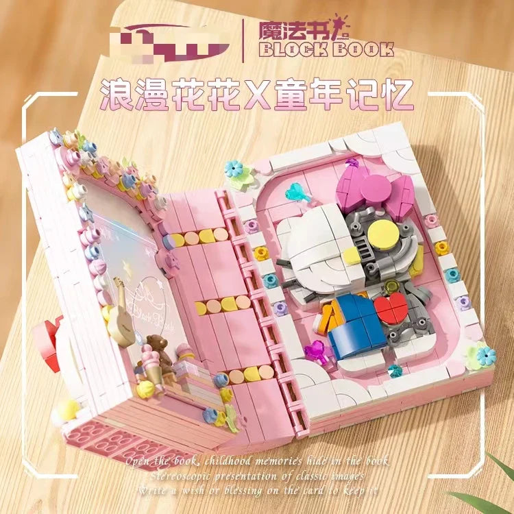 KTX-919443 Magic Book Building Block Album – Educational Assembled Block Toy Set for Kids Ages 0-14+