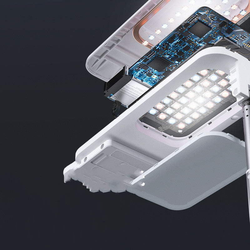 HKM-919827 Retractable Wireless Fill Light with Charging Base for Mobile Devices