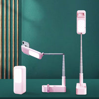 HKM-919827 Retractable Wireless Fill Light with Charging Base for Mobile Devices