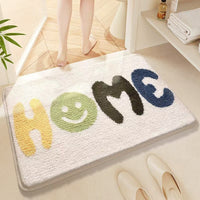 HKM-920019 Rainbow Sky Sea Pattern Cashmere Carpet Floor Mat with Plastic Bottom, Dirt-Resistant, Available in 40x60cm and 50x80cm