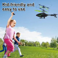 HKM-920019 Remote-Controlled Mini Helicopter with Gesture Control for Outdoor Use - Ages 8 and Up