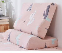 HKM-920083 Children's Comfortable Cotton Blend Pillowcase Set - Soft and Durable Memory Foam Support