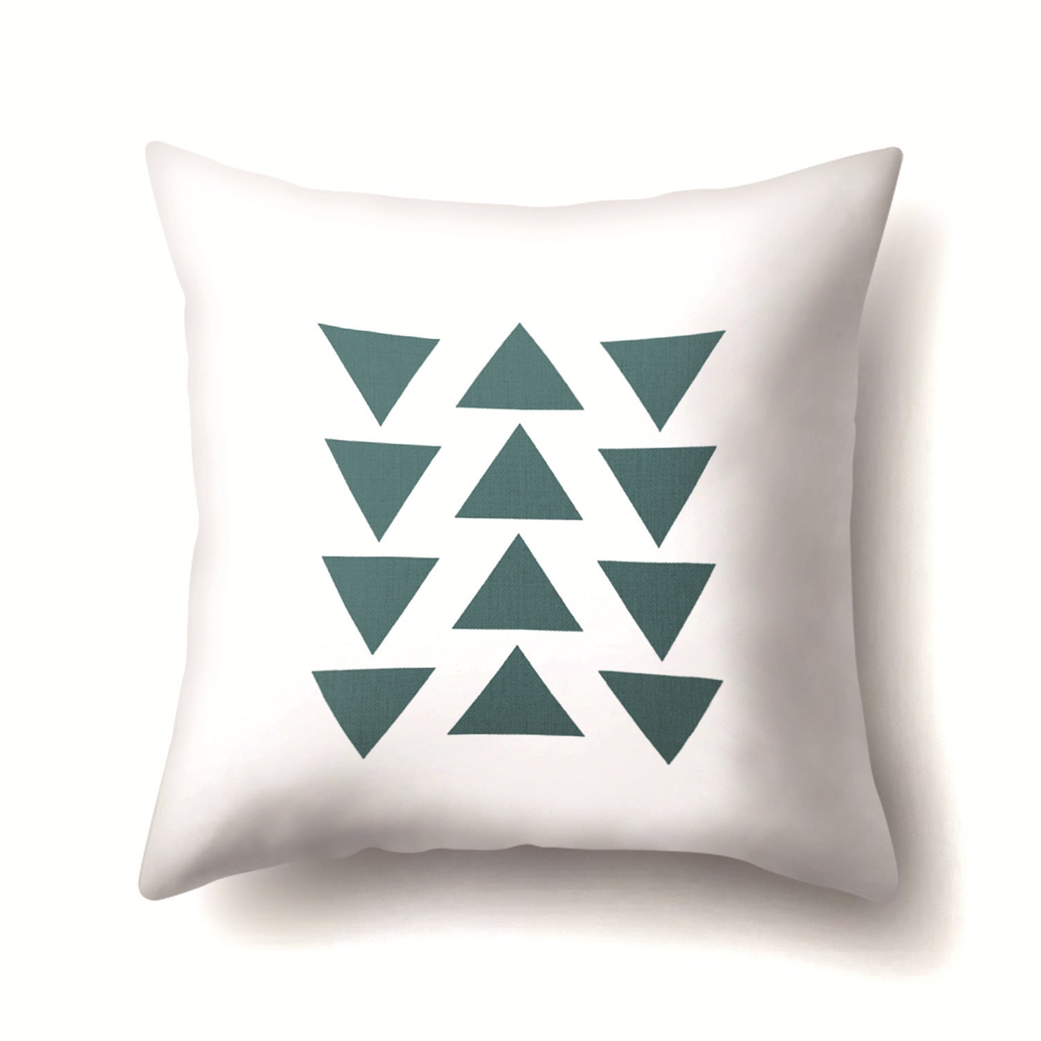 HKM-920147 Customizable Green Polyester Pillowcase – Digitally Printed Front, White Back, 45cm x 45cm